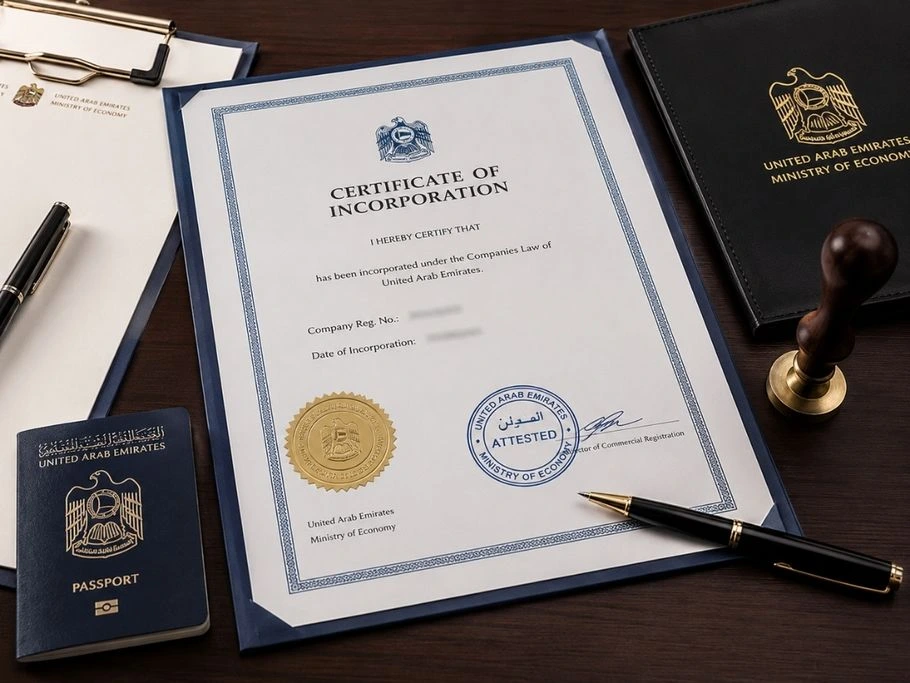 Documents required for branch formation in UAE — attested parent company documents and branch license checklist Modest Consulting Services